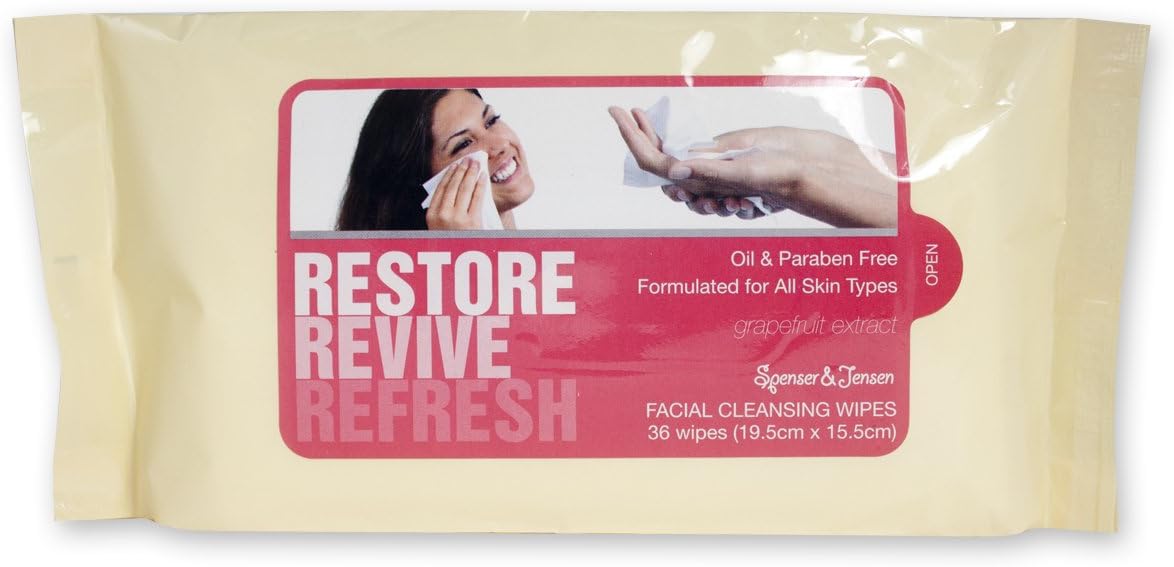 Spenser & Jensen Restore-Revive-Refresh Cleansing Facial Wipes (36 count)