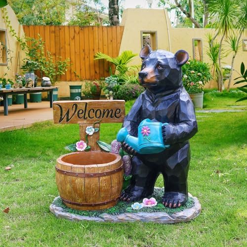 Amazon.com: Bear Statue Garden Welcome Planter - Outdoor large Unique ...