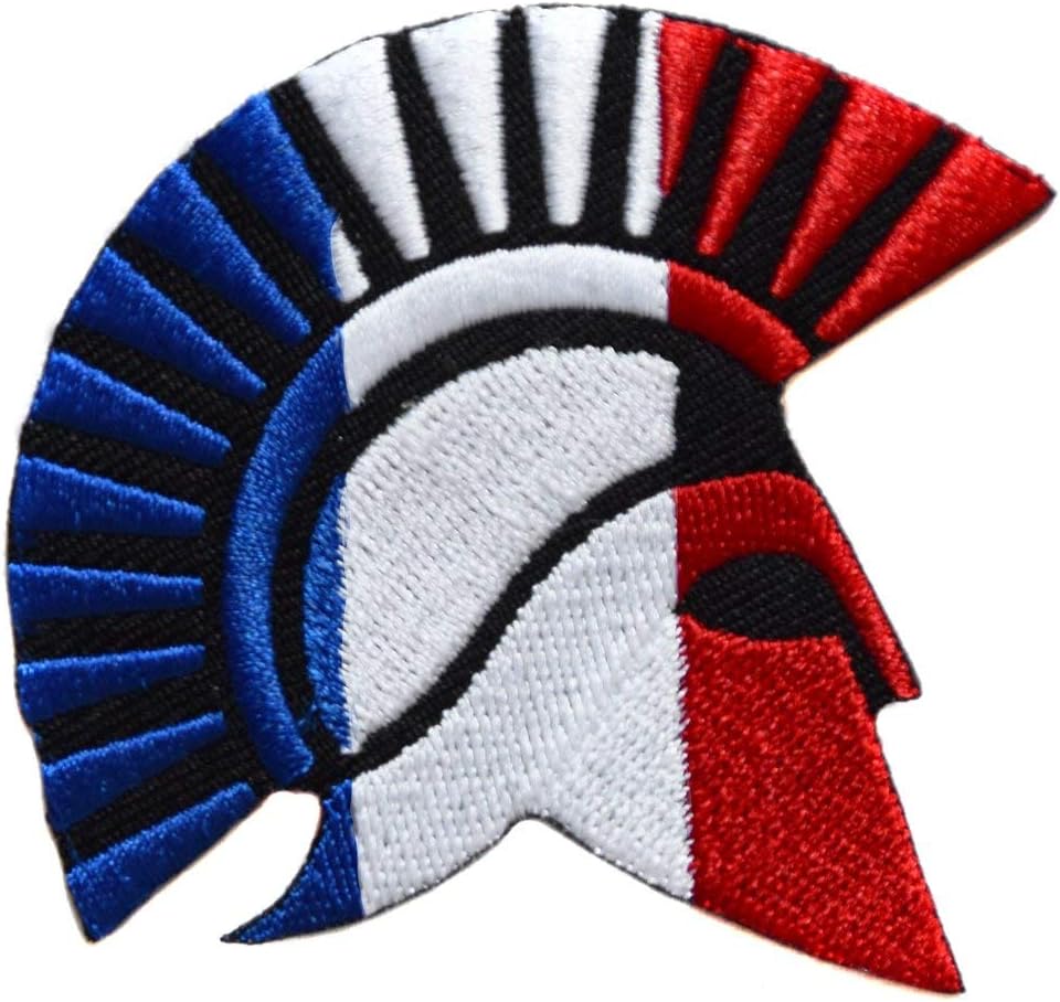 Bouclier De Spartiate 100% Brodé - Patch Airsoft France - Eccuson Patch - Patchs Militaires