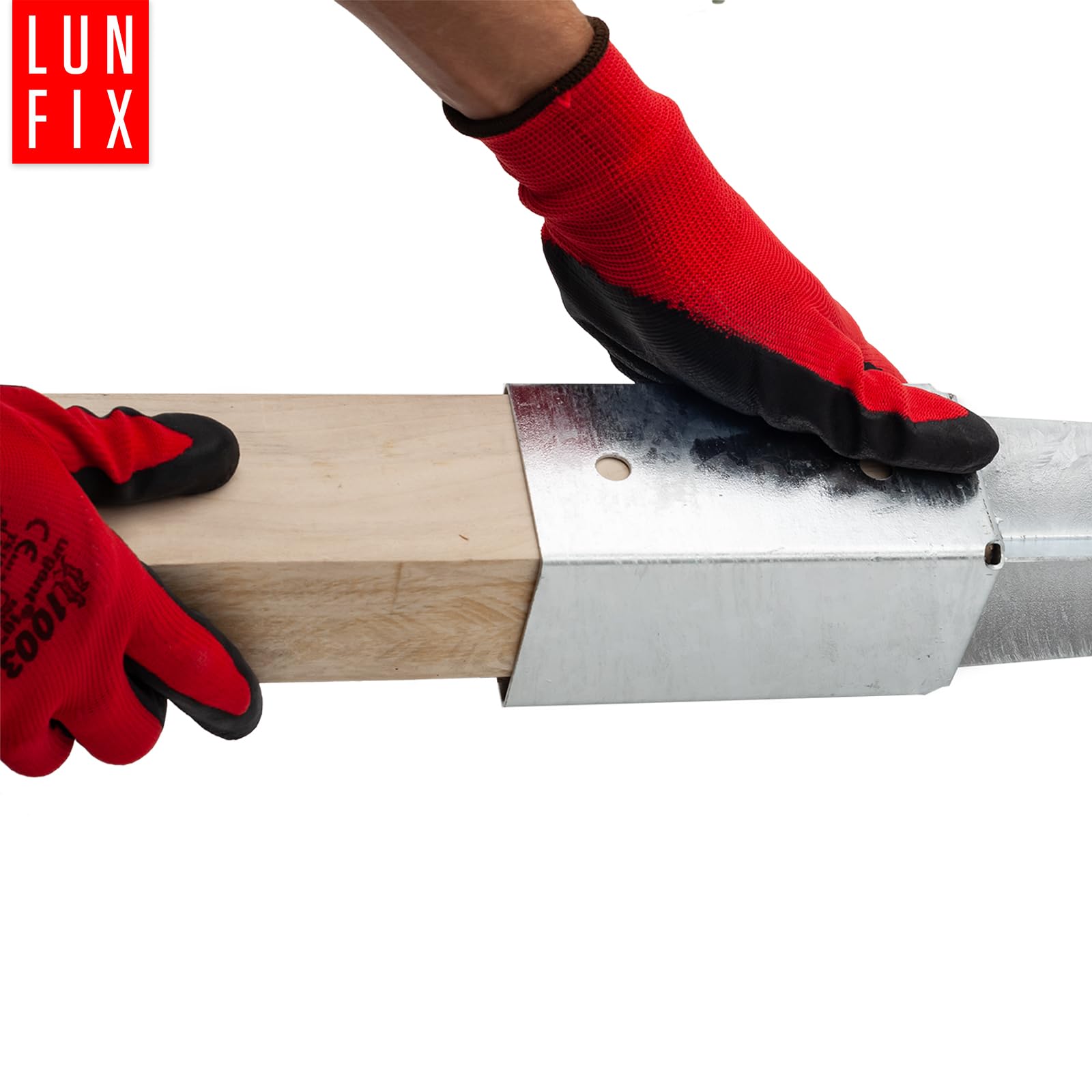 Einschlag-Bodenhülse 100x100mm, SET Aus 4 Stück Für Holzpfosten 4-Kant, Feuerverzinkt 1,8 mm Materialstärke, Für Zäune & Gartenprojekte, Gesamtlänge 750 mm