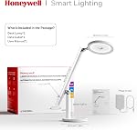 Honeywell Lampes de bureau pour la maison, H6 Lampe de bureau à port d'oeil SunturaluxTM, 800LM Lampe de bureau variable avec minuterie, Touch Control Tall lumière de lecture de bureau, lampe de table pour caméra Web Circle, étude, chambre