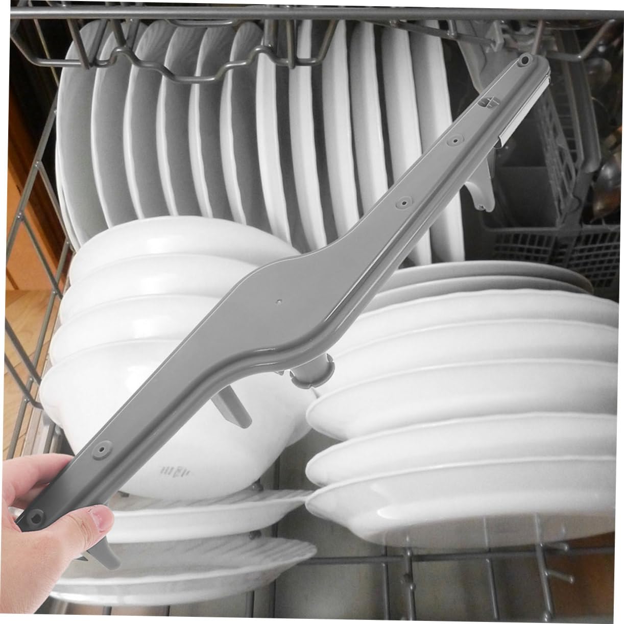 TOPBATHY Braccio Irroratore Inferiore in Abs e Ferro Installazione Facile 2 Pezzi Pulizia per Lavastoviglie per Cucina