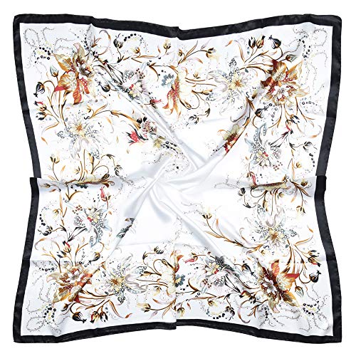 Image of Women's 35 inch Satin Square Silk Like Hair Scarves and Wraps Headscarf for Sleeping | Silk Feel Neckerchief, Hair Scarf, Fashion Bandana, Headscarf, Headband, Hair Wrap Sleeping, Daily Fashion Styling