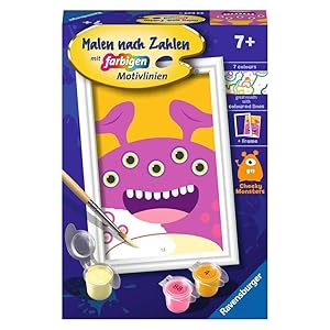 Ravensburger Paint by Numbers 23629 - Purple Monster - Children from 7 Years