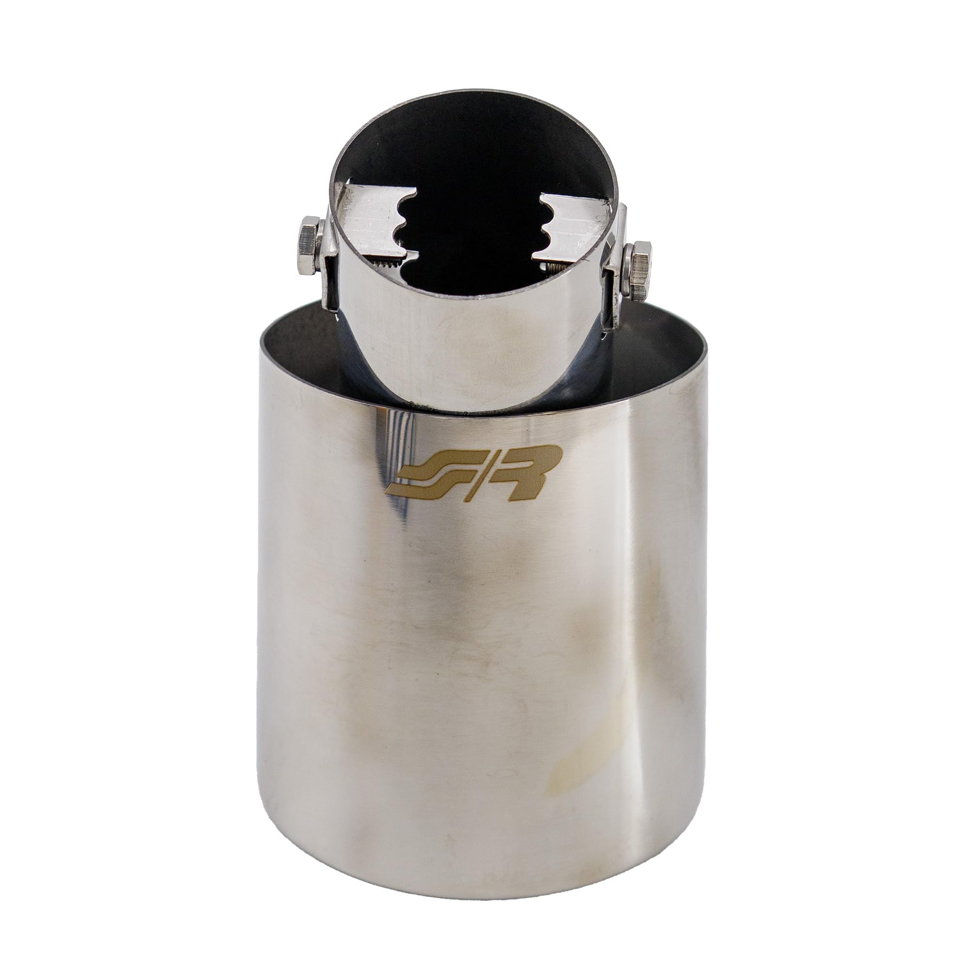 Simoni Racing Cola de Tubo de Escape Deportiva Ovalada/Inclinada Acero INOX - 87x66xL150 - Montaje ->48mm
