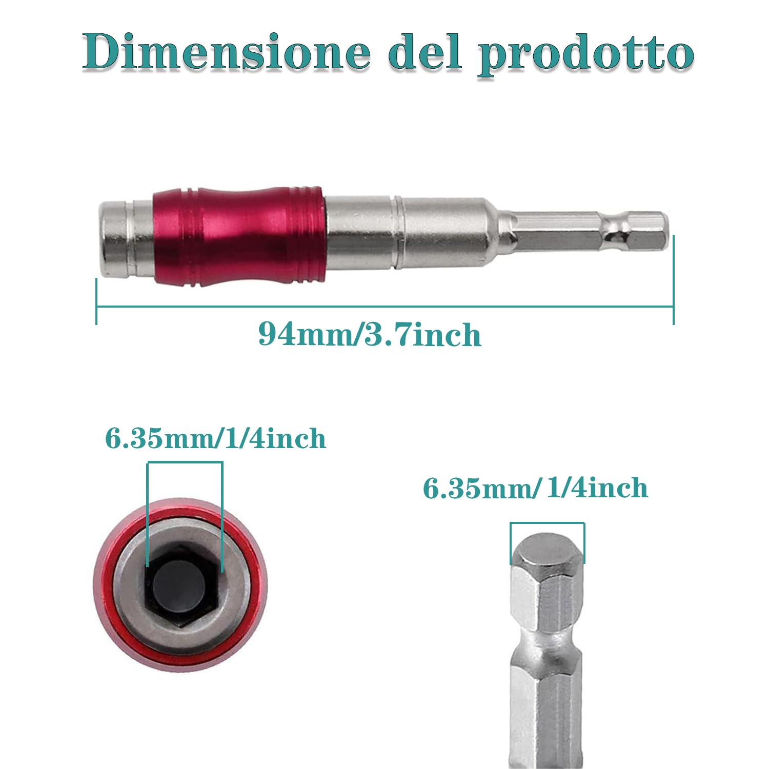 2 Portainserti Magnetici 1/4 - 92mm E 144mm Per Spazi Ristretti, Con Rotazione 20° - Foto 6