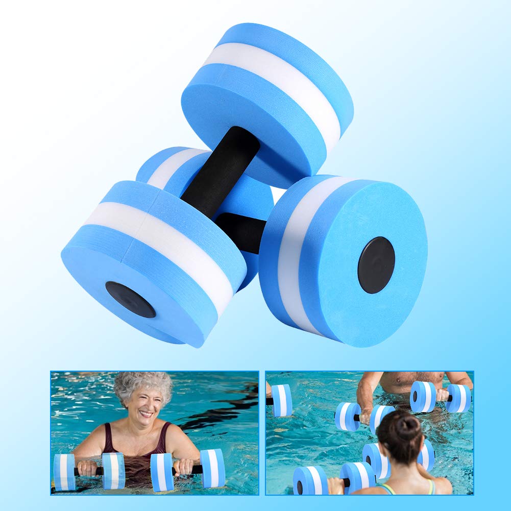 Dioche Manubri galleggianti per Piscina, 1 Paio Acqua Aerobica Manubri Acquatico in Eva, Barbell Acqua Fitness Swimming Exercise Tool