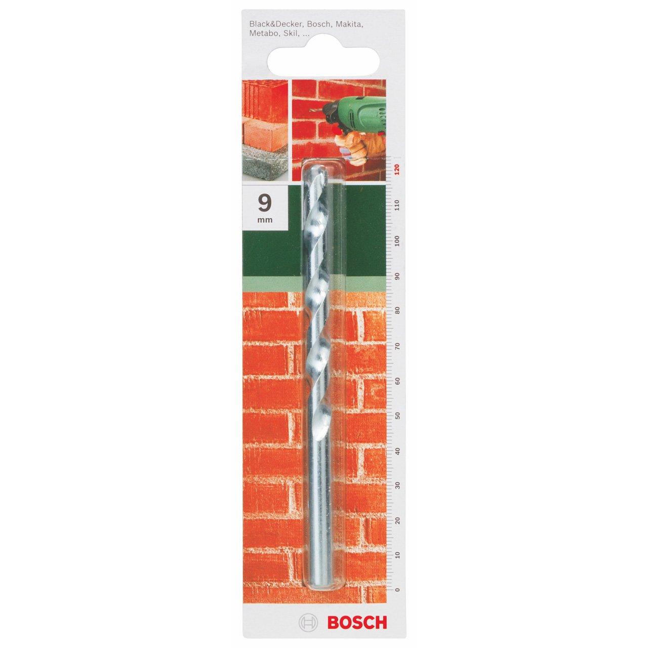 Bosch 2609255437 120mm Masonry Drill Bit with Diameter 9mm