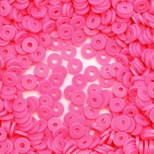 Miniatura 7 de Praisebank Cuentas de arcilla, 2000 cuentas de arcilla roja, fabricación de pulseras, cuentas de arcilla polimérica, cuentas, cuentas de arcilla