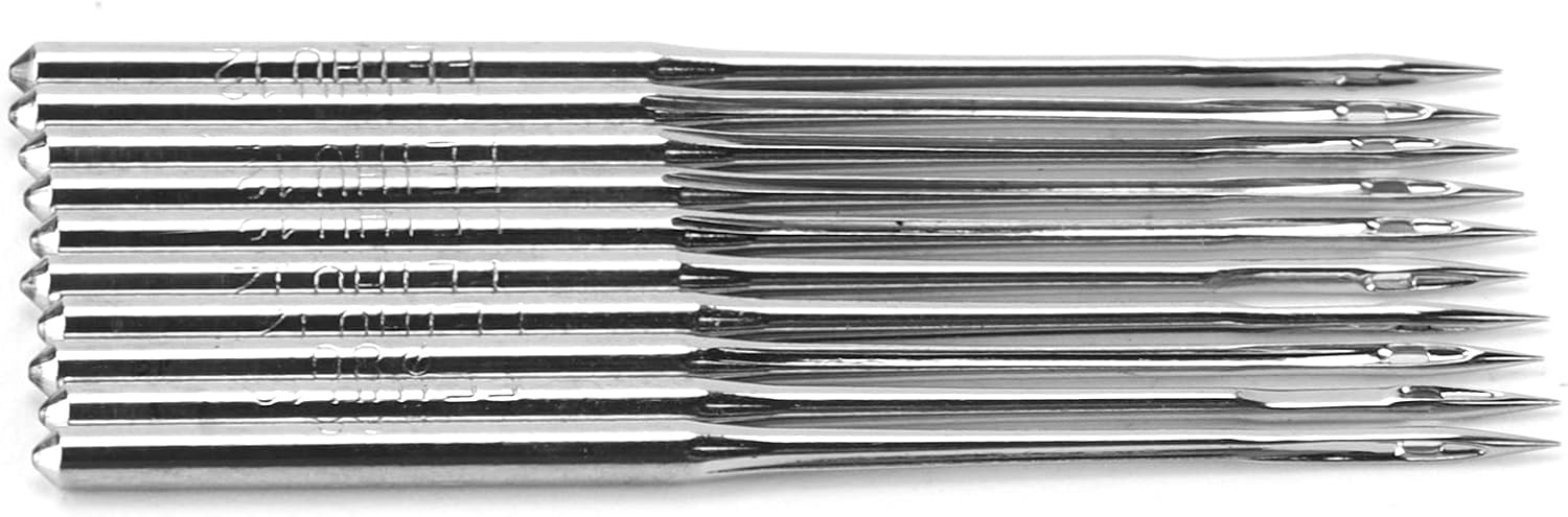 500Pcs Sewing Machine Needles, Universal Sewing Needle Set, Premium Metal Wear Resistance Durable Needles for Household Industrial Use, Includes Different for Various Fabric (No. 12 (50 Pack))