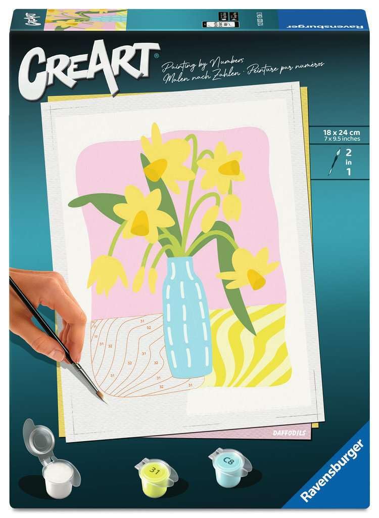 CreArt, Paint by Numbers Adults Trend - Daffodils