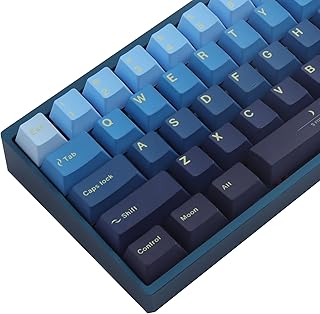 JOMKIZ PBT Keycaps,134 Keys Dye Sublimation Cherry Profile Keycaps with 7U Spacebar Moonrise Keycaps Set for Cherry MX Switches US Layout Mechanical Keyboards