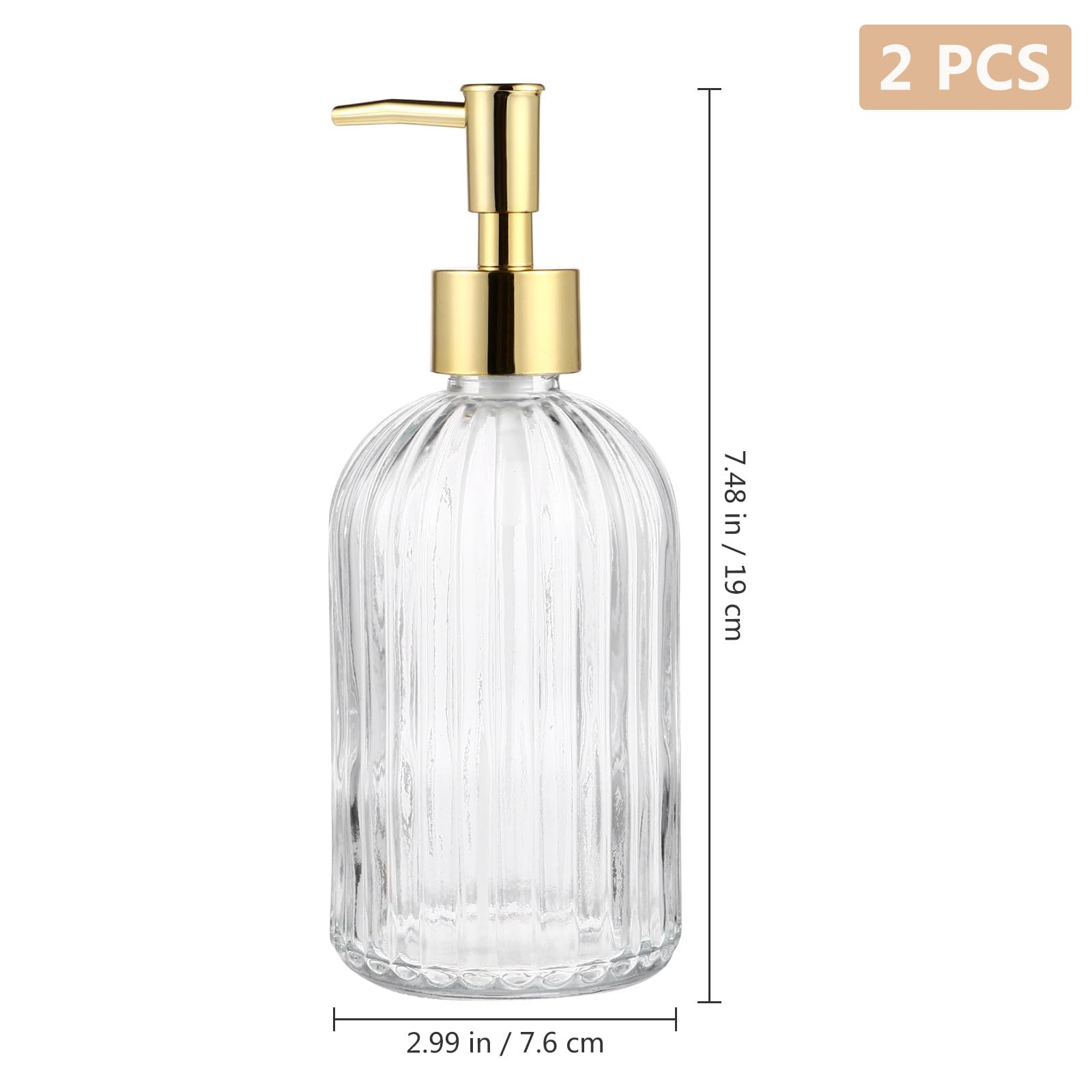 Botellas Dispensadoras de Loción y Champú 400ml 2piezas Bomba de Plástico y Vidrio para Uso en Casa Diseño Simple y Compacto
