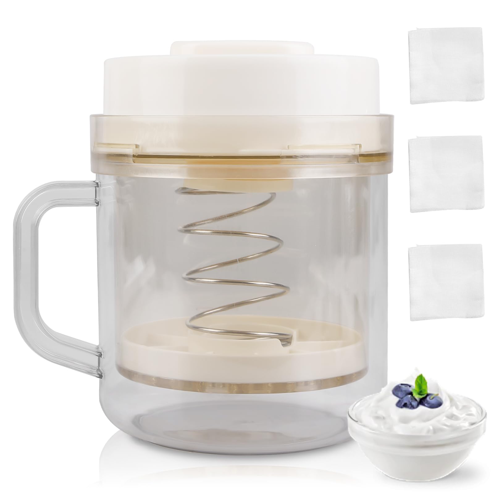 Griechisches Joghurtsieb - DIY Joghurtfilter Mit 3 Filtertüchern