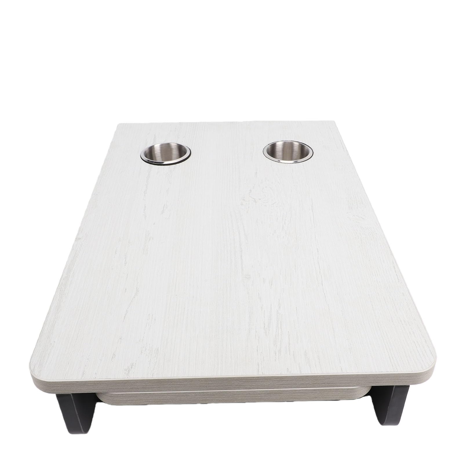Keenso Tavolo per, Tavolo in Legno Salvaspazio Rimovibile con Design Telescopico Estraibile per Barca da Campeggio e Yacht, 600x400x100 Mm (White)