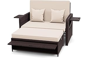 RELAX4LIFE Wicker Patio Outdoor Daybed: Comfort Meets Style