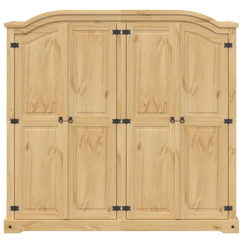 vidaXL Garde-Robe Armoire de Rangement en Bois de Pin Massif 194x52x186 cm