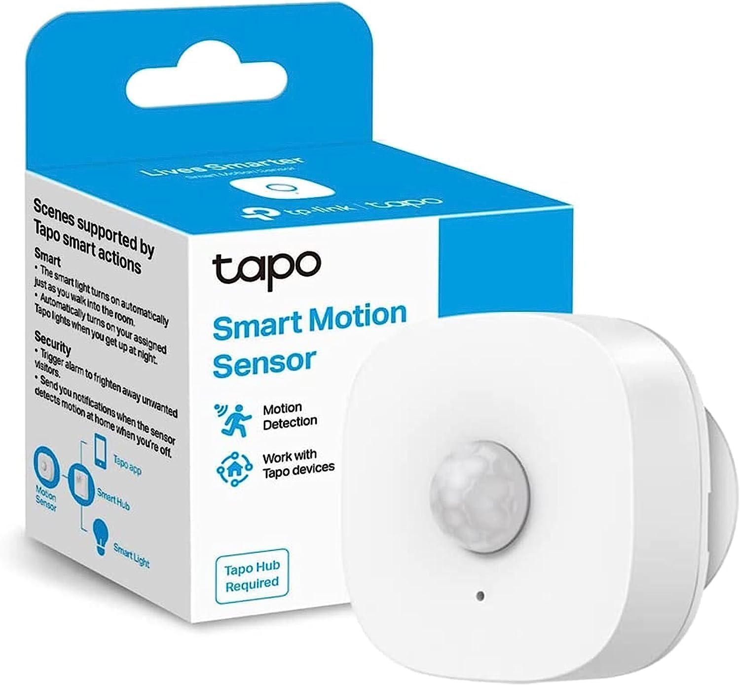 Tapo Detector de Movimiento C210 H100 Hub T100, Cuando el Sensor detecta Movimiento, la cámara de vigilancia Gira en una dirección determinada para la observación