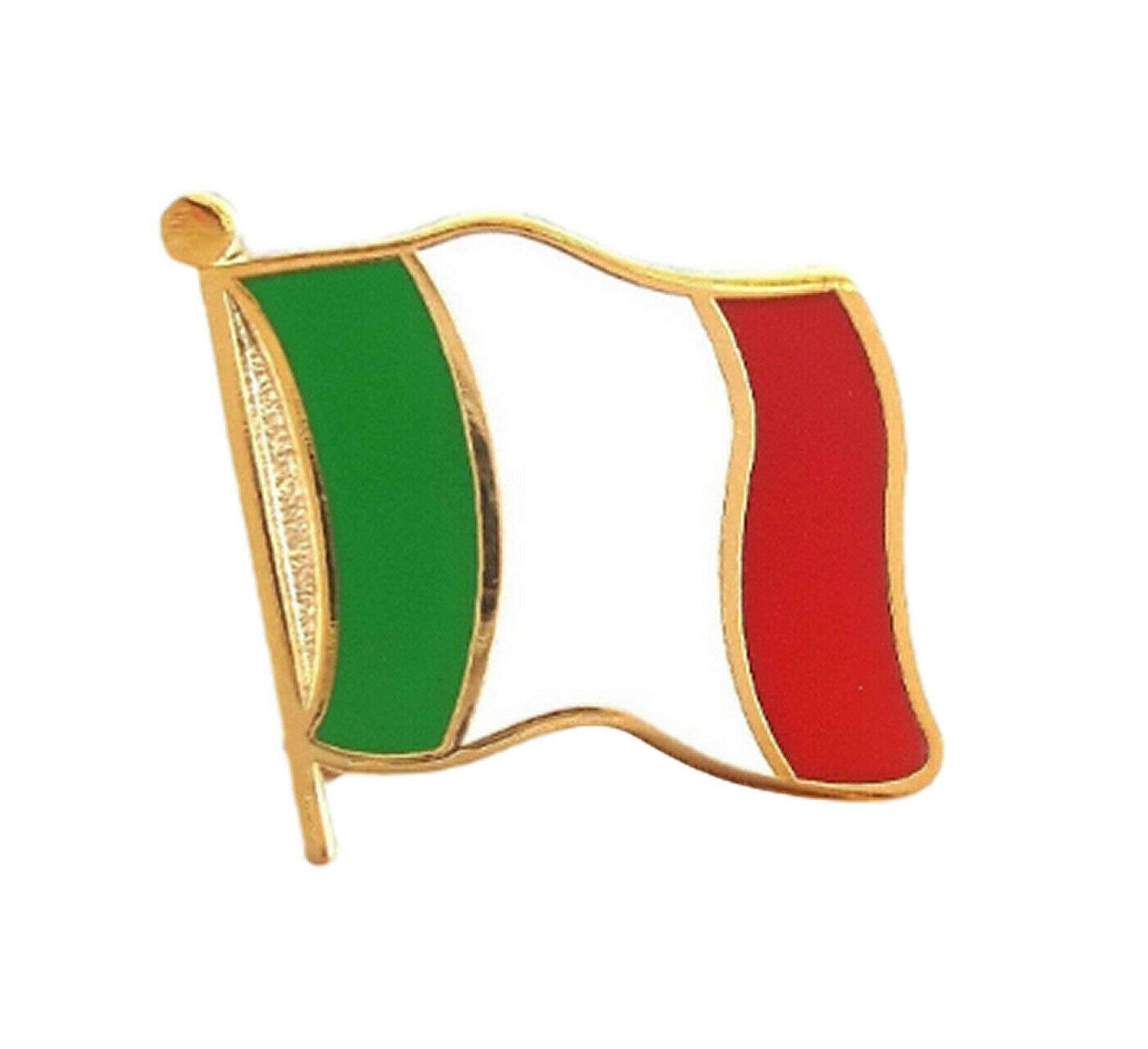 ITALY ITALIAN EUROPEAN NATIONAL FLAG QUALITY ENAMEL LAPEL PIN BADGE