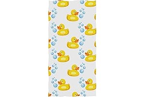 Soft and Absorbent Guest Hand Towels Embellished with Delightful Rubber Duckies