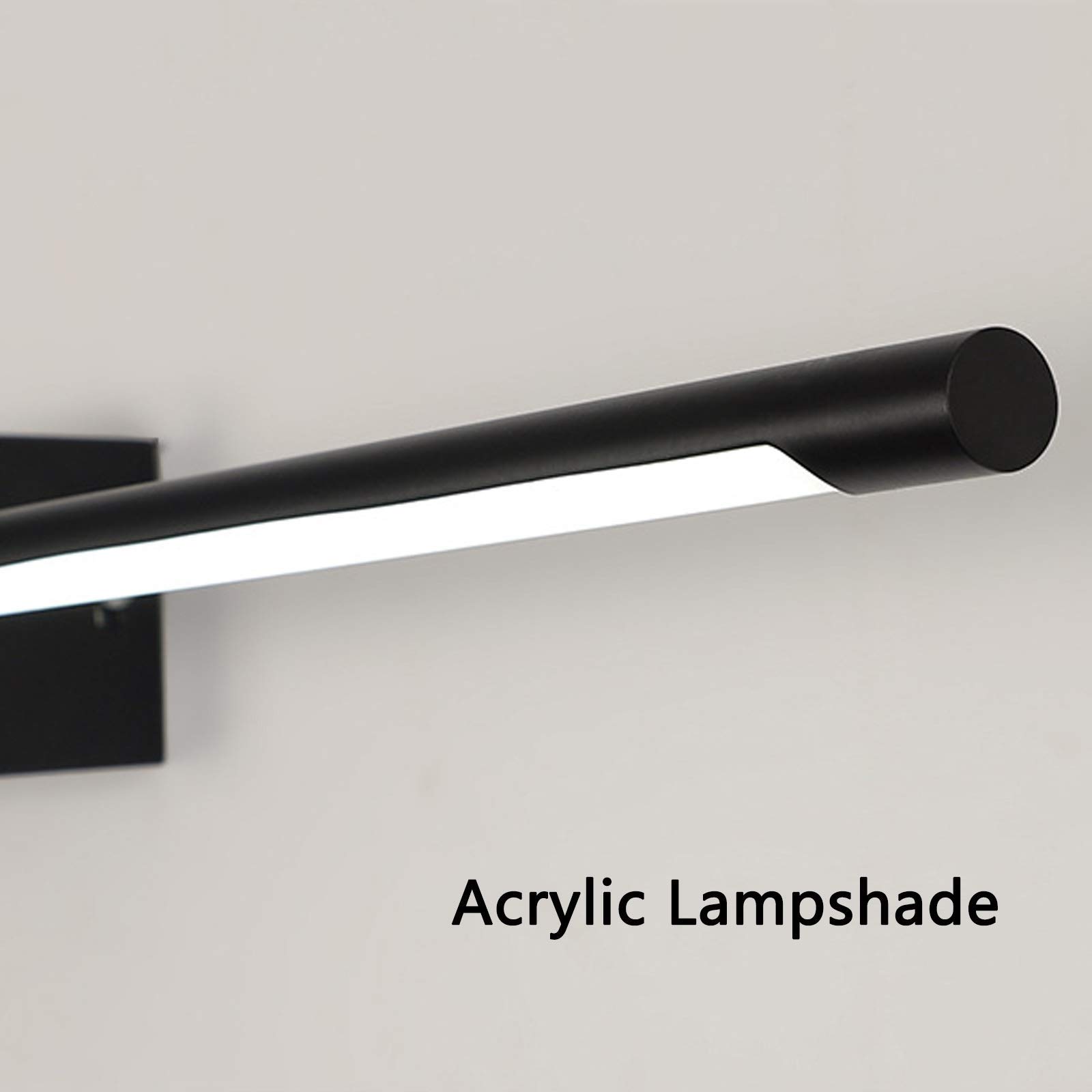 Badezimmer Spiegel Lichter, Vintage LED Spiegel Frontlicht mit Acryl Lampenschirm, Warmweiß 3000K, Retro Make-up Spiegelleuchte für Ris