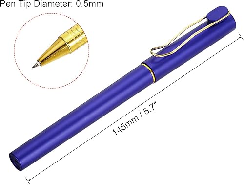 Miniatura 2 de PATIKIL Bolígrafos de gel de tinta negra paquete de 12 bolígrafos de punta fina de 0020in suministros de oficina de escritura suave con tapa dorada