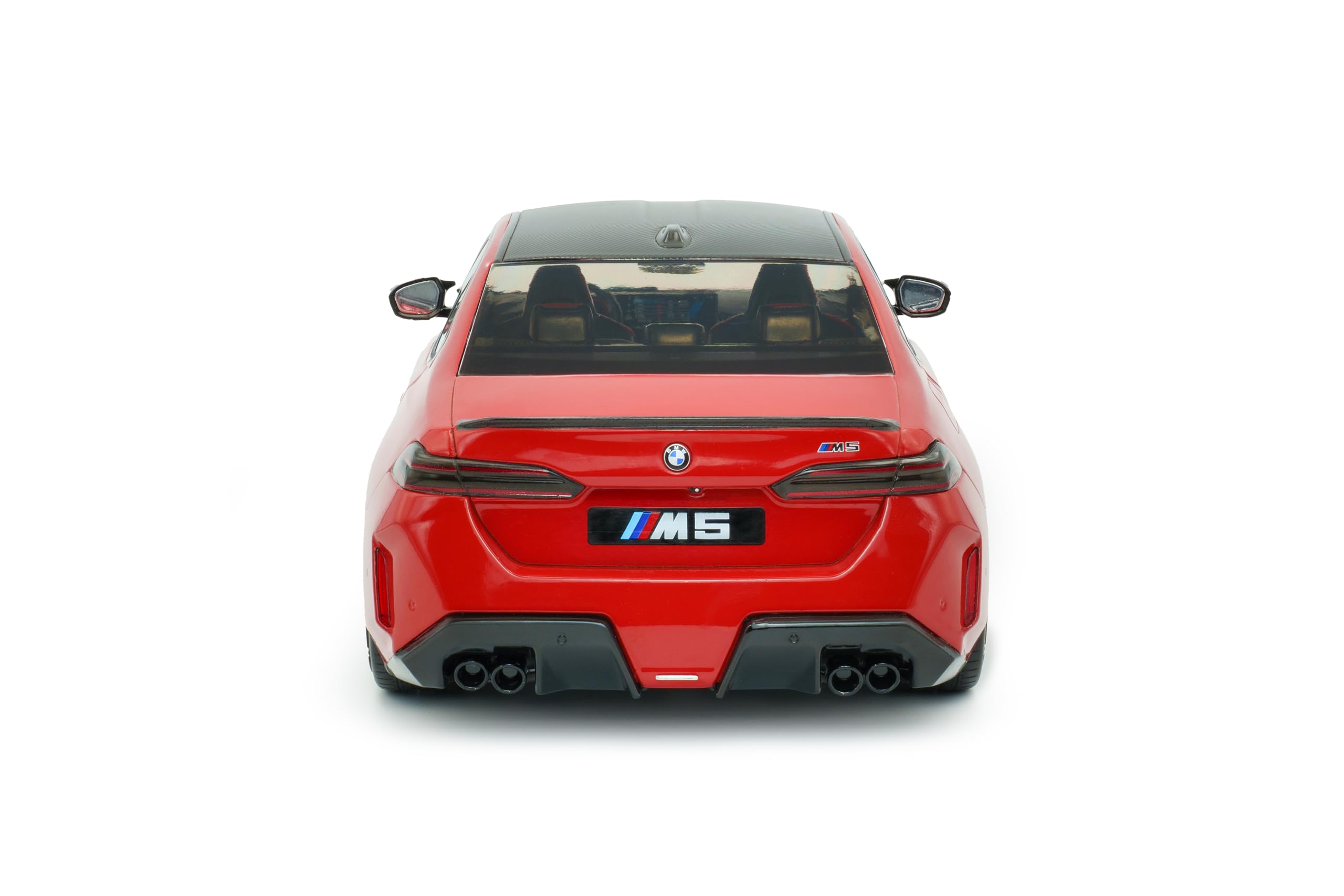 Solido BMW M5 (G90) 2025 - Berline d'affaires Sportive, Accents Noirs, Jantes contrastées, Voiture Miniature Diecast, Rouge feu, 1:18