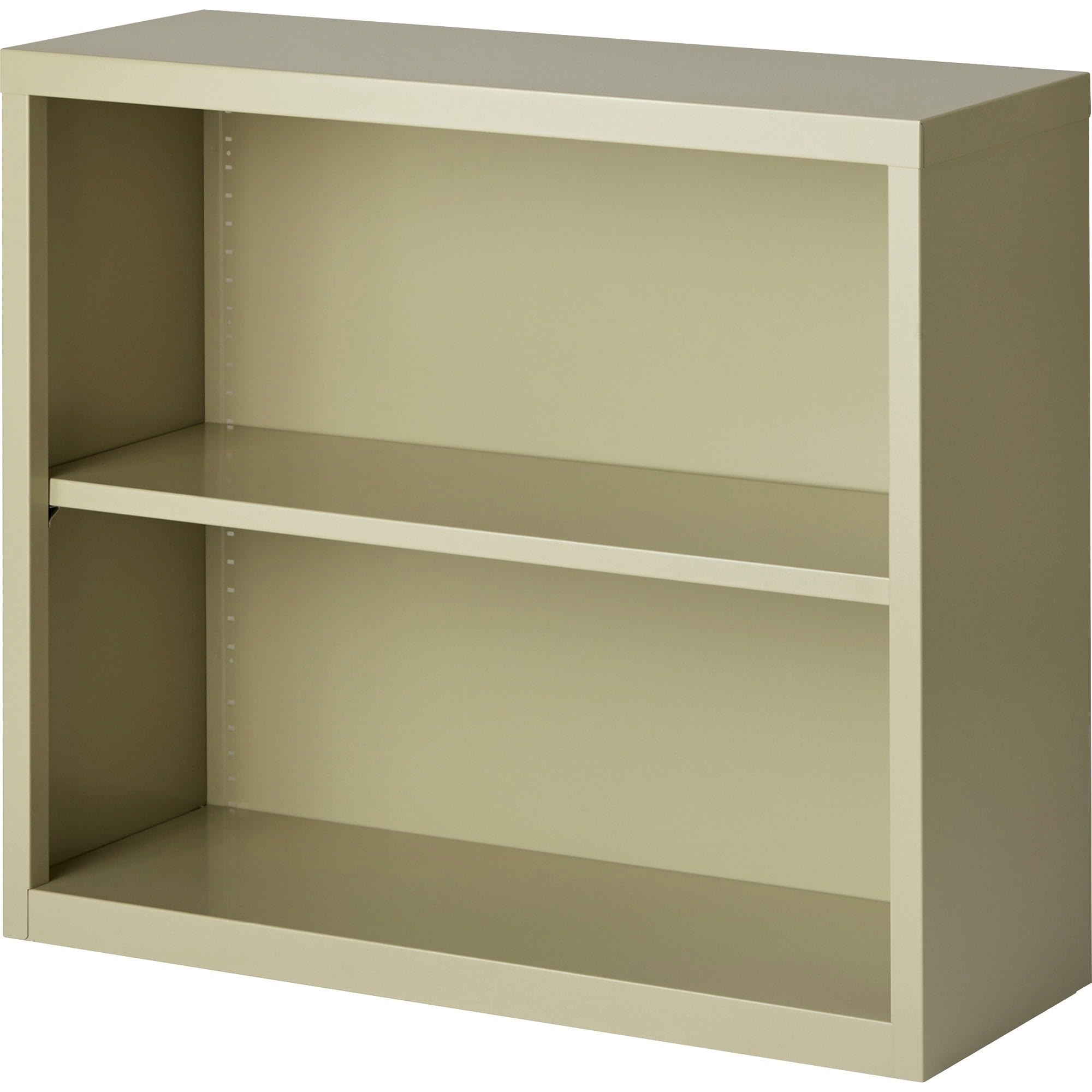 Lorell LLR41281 Fortress Series Steel Putty Book Case, 34.5" x 13" x 30"