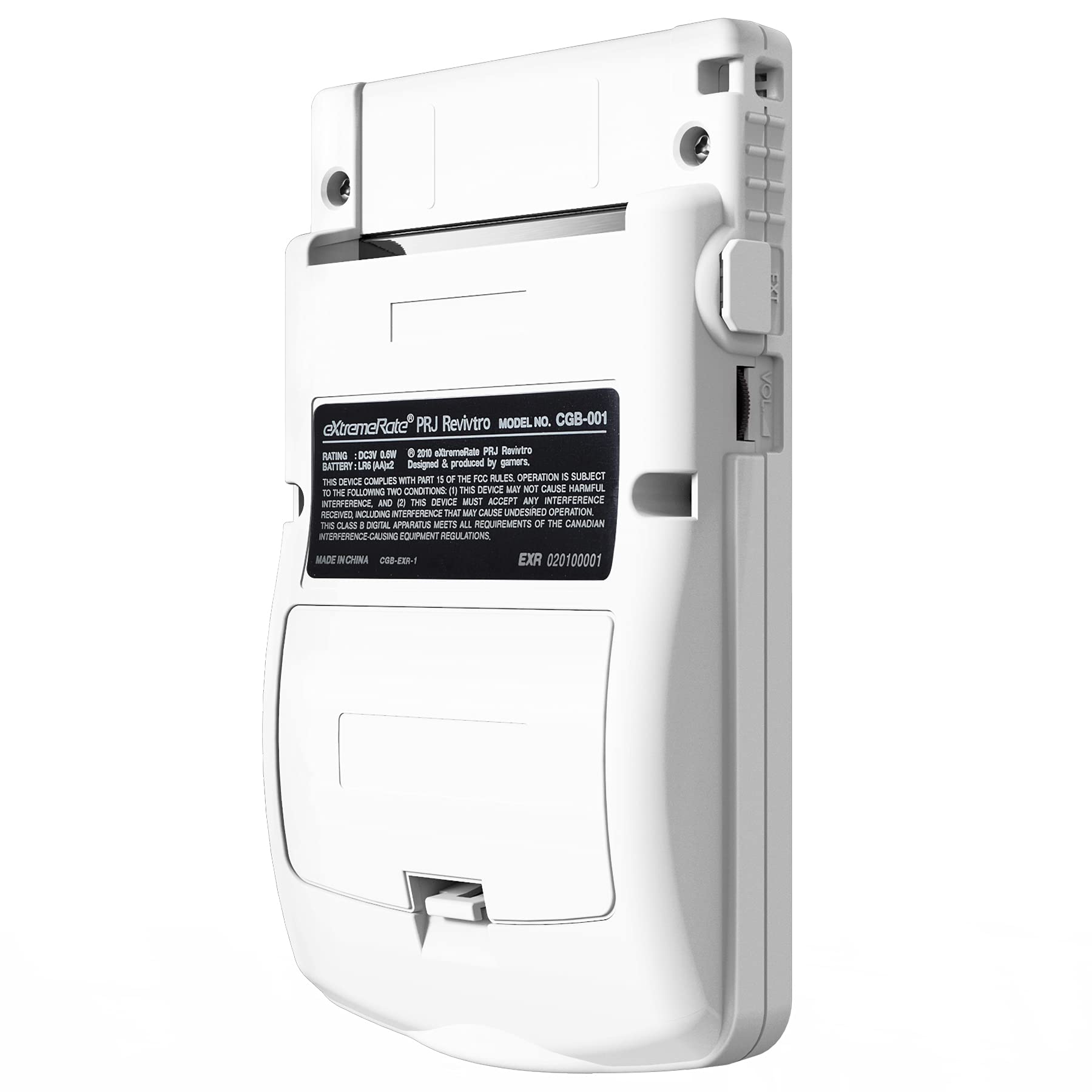 eXtremeRate Cover Custodia Tasti Scocca Pulsanti Shell Ricambio per Gameboy Color Console,Compatibile con GBC OSD IPS&Regular IPS&Standard LCD,Non Include Console&Schermo-Bianco