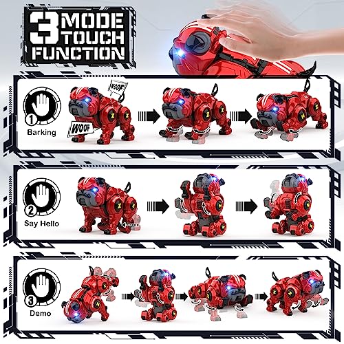 Lterfear NO.3700 Robot Dog For Kids, Remote Control Robot Rechargeable Programing Stunt Robo Dog thumb #2