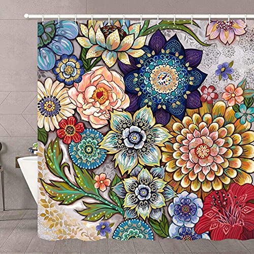 MSV Duschvorhang Bunt – 180 X 200 Cm, PVC, Mit Lack-Optik