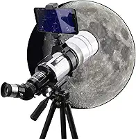 Telescópio – abertura de 70 mm com localizador de estrelas fácil e tripé estável – ideal para observar estrelas e iniciantes