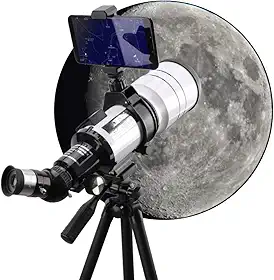 Telescópio – abertura de 70 mm com localizador de estrelas fácil e tripé estável – ideal para observar estrelas e iniciantes