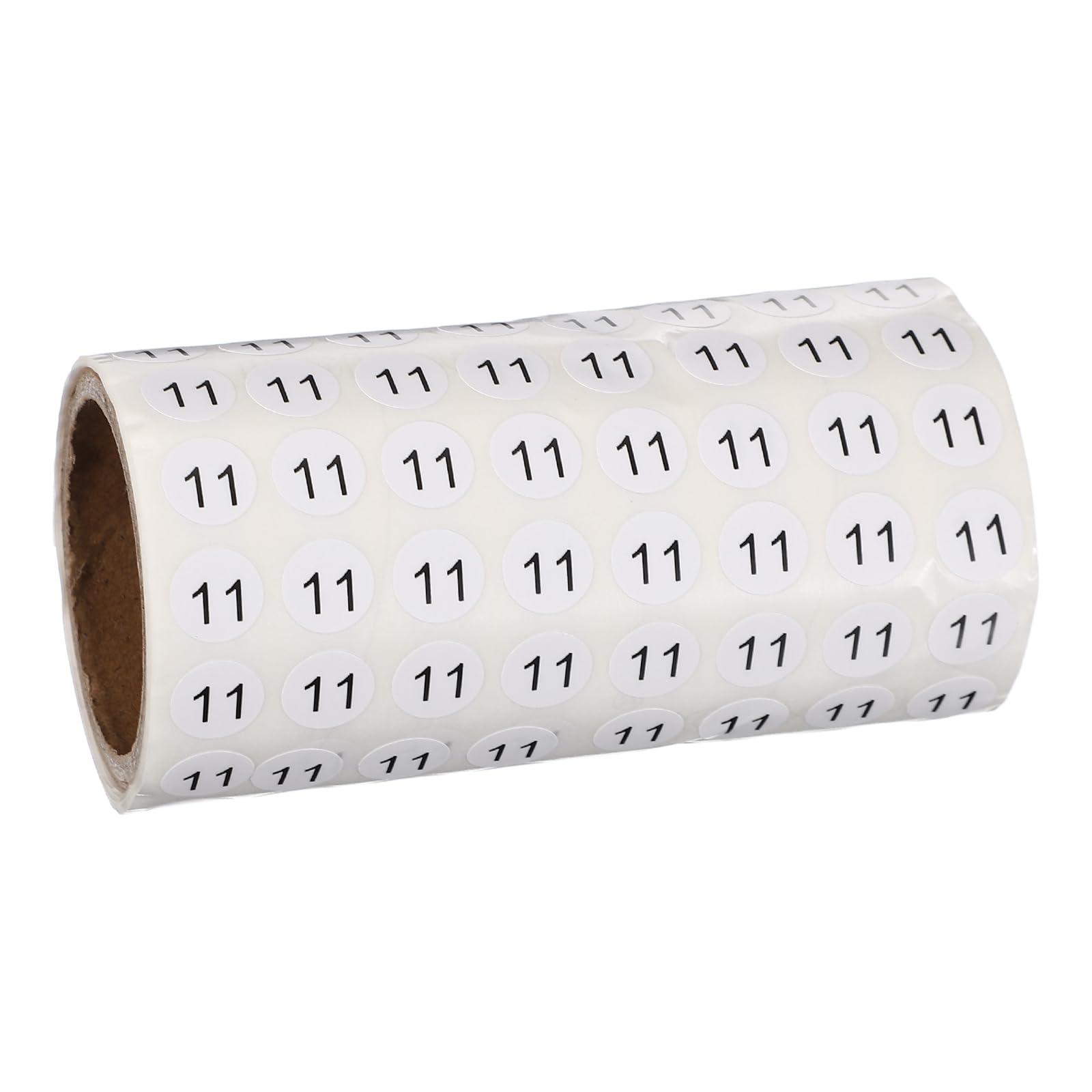 PATIKIL 1000pcs 0.4" Number Stickers, Mini Number 11 Sticker Numbers Labels Round Small Vinyl Self Adhesive Label Circle Decals 1 Roll Dots for Photo Album Poster Organize Inventory, Black