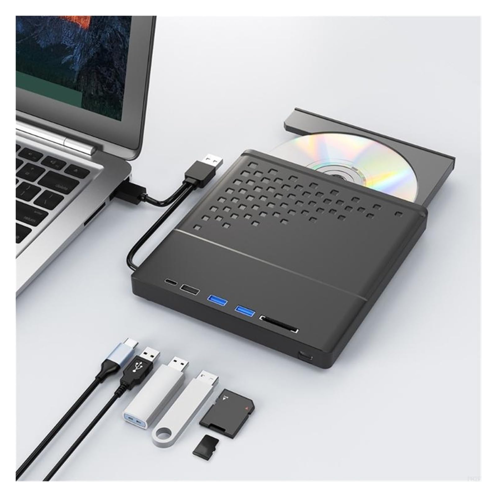 Dcdcd Nero External Dvd Writer Reader - Usb3.0/2.0 & Type-C Optical Drive Burner For Laptop Desktop