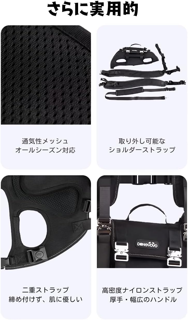 [Bebemax]【ペット】 【外出用ポータブル】で【通気性メッシュ】 【小型犬用】 リュック型軽量 ナイロン製 安全設計 アウトド