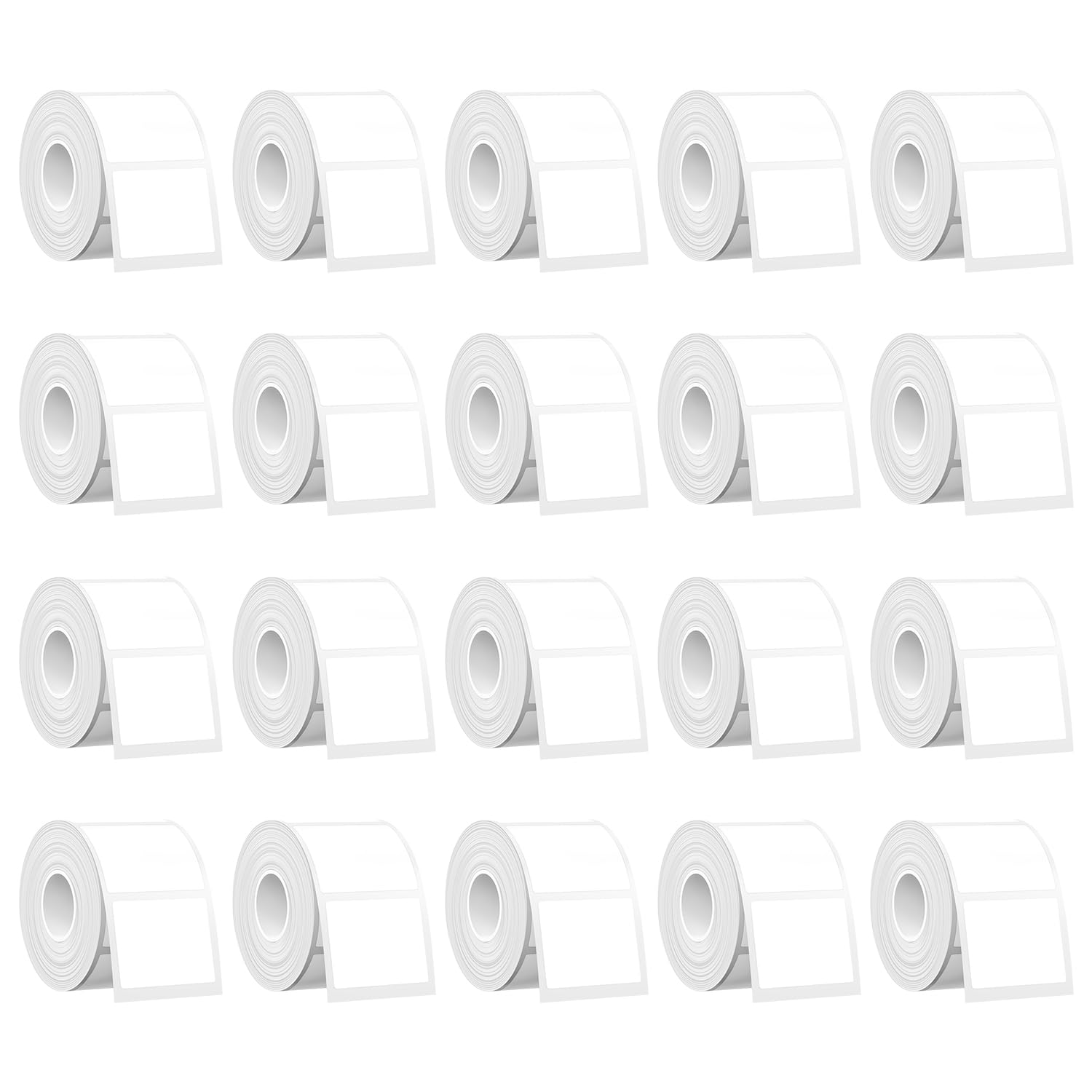 supervan t50m label tape 20 rolls 40x30 mm white black