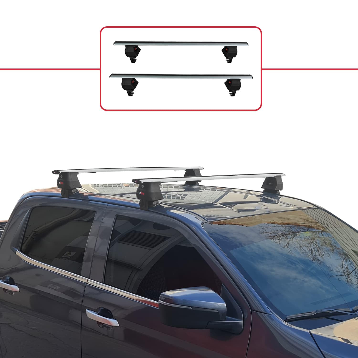 Compatible with Isuzu D-Max 2019-2023 Roof Rack ACE-4 Roof Rack Pack Rack Grey