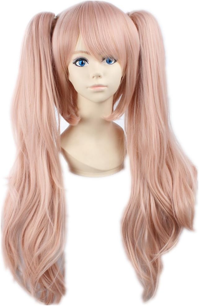Tqglobal Enoshima Junko Dangan Ronpa Zero Long Brown Pigtails Anime Hair Wig by Tqglobal