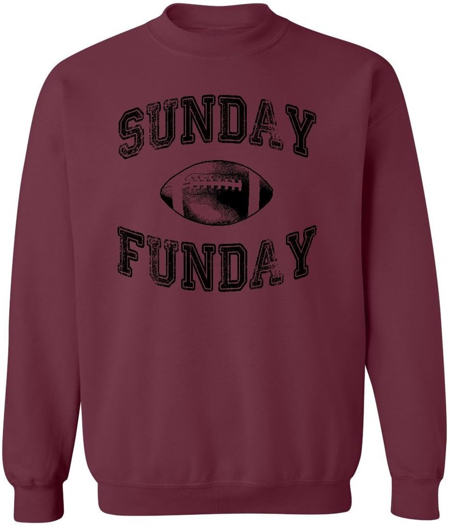 Promotion & Beyond Sunday Funday Funny Football Crewneck Sweatshirt