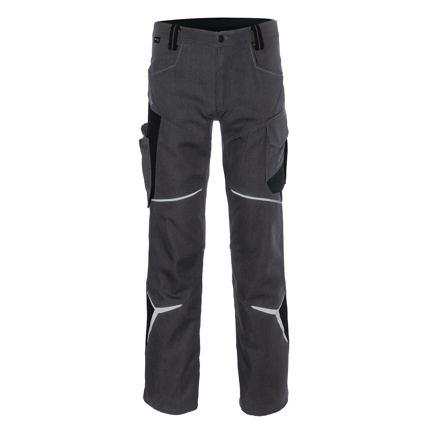 KÜBLER BODYFORCE Arbeitshose 2225 – Stretch-Arbeitshose mit Cordura-Kniepolstertaschen, Werkzeugtaschen & Reflex-Elementen