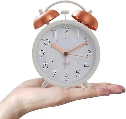 Miniatura 4 de Alarm Clock Bedroom Twin Bell Alarm Clock, Loud Alarm Clock for Heavy Sleepers, Battery Operated Analog Clock with Backlight for Bedside Table, Kids