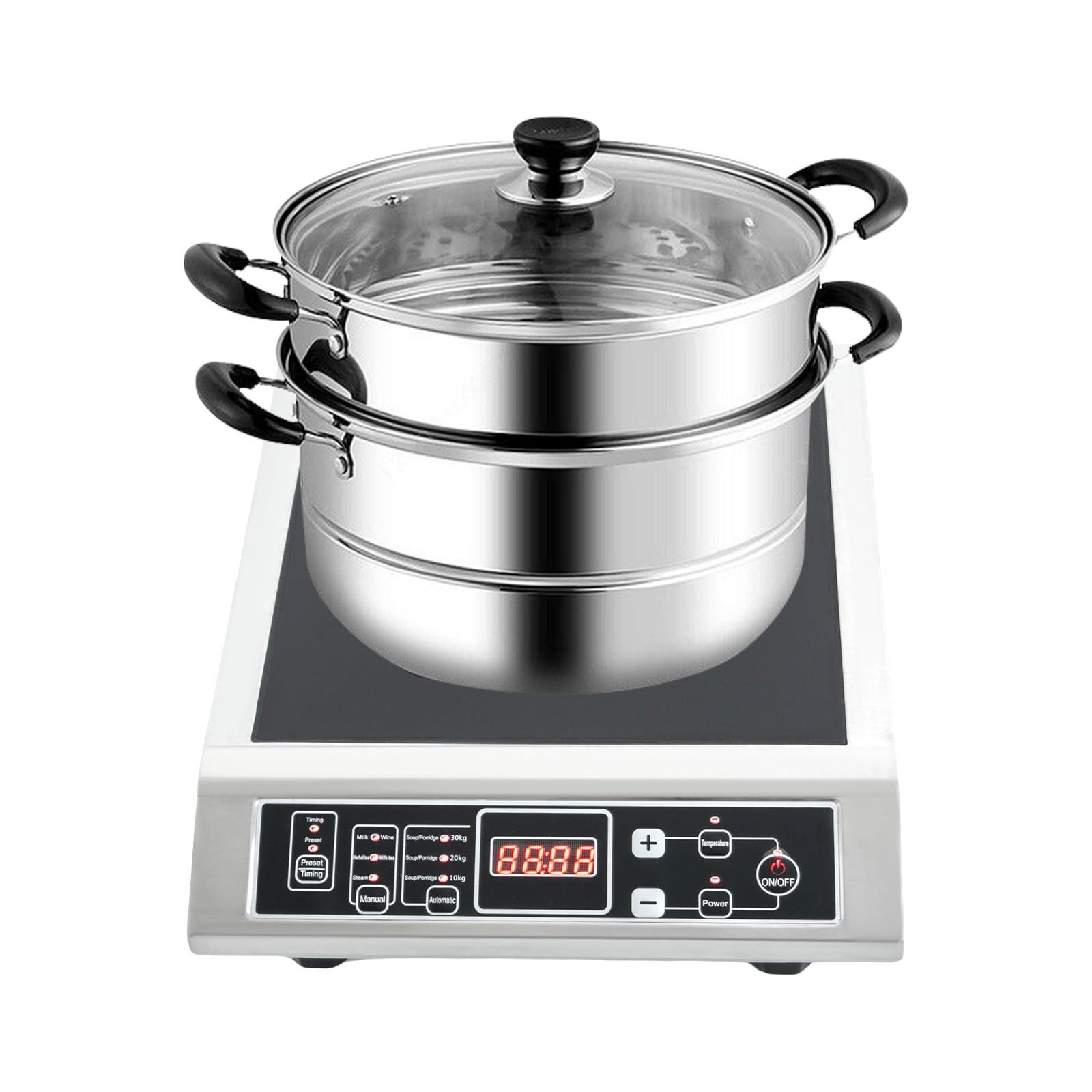 Induktionskochplatte 3500W Einzelinduktionskochfeld, Energiesparendes Design, Touch Sensoren, Timer, 80–300 °C Geeignet für Haushalte, Wohnmobile und Schiffe