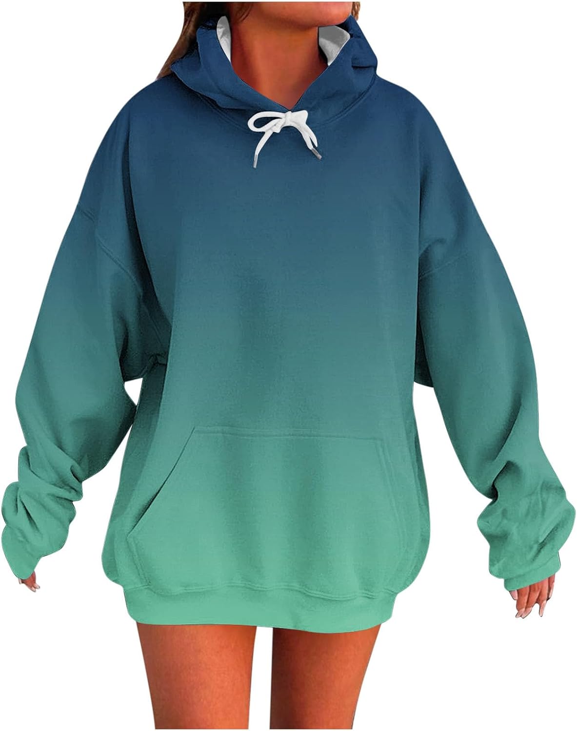 Womens Oversized Hoodies Pullover Basic Soft Sweatshirts Y2K Hooded Tops 2025 Casual Fashion Fall Winter Outfits