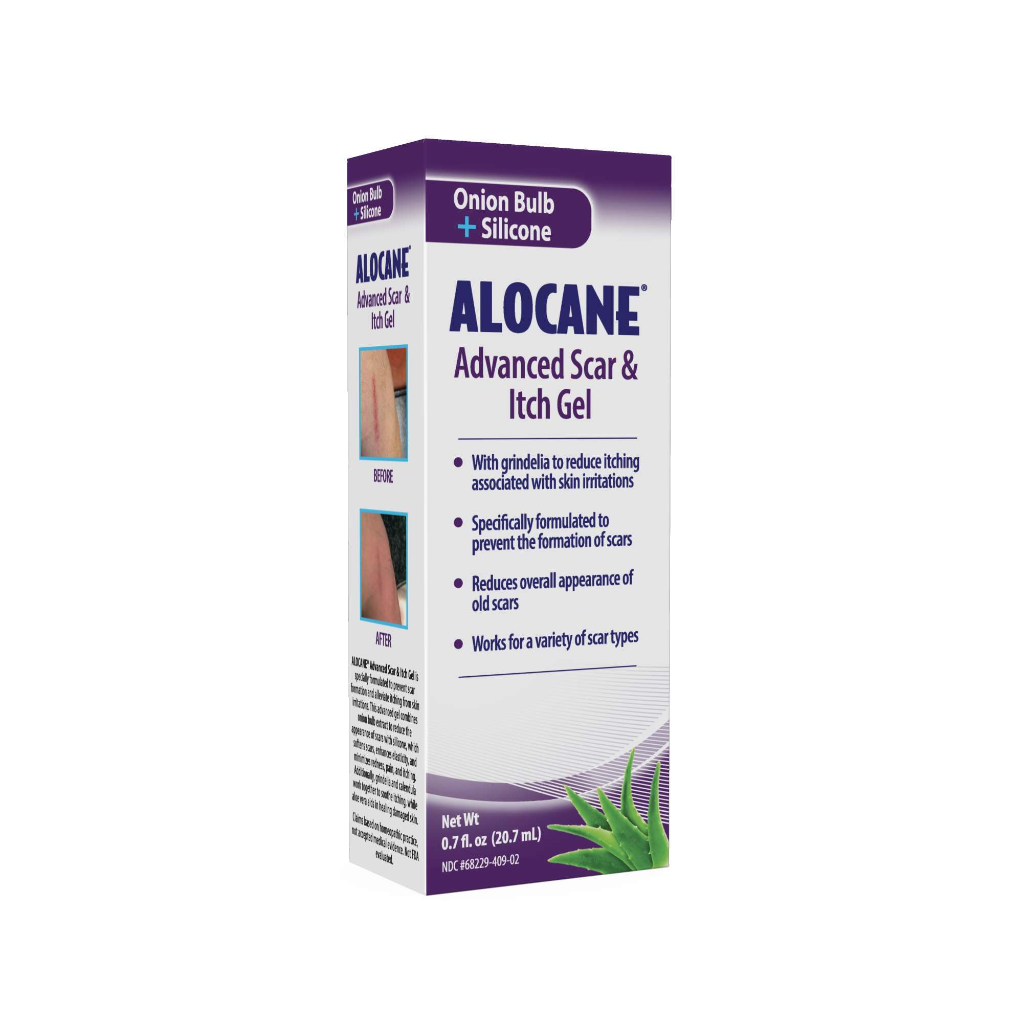 ALOCANE Advanced Scar and Itch Relief Gel - Fast-Acting Silicone Scar Gel Formula for Soothing Itching, Reducing Marks & Promoting Skin Healing - 0.7