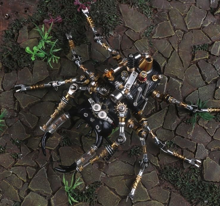 Puzzle metalowe 3D dla dorosłych, zestaw mechaniczny metalowy żuczek, zabawny zestaw do samodzielnego montażu łamigłówka metalowy zestaw, kreatywna dekoracja dla dorosłych prezenty 406 szt.