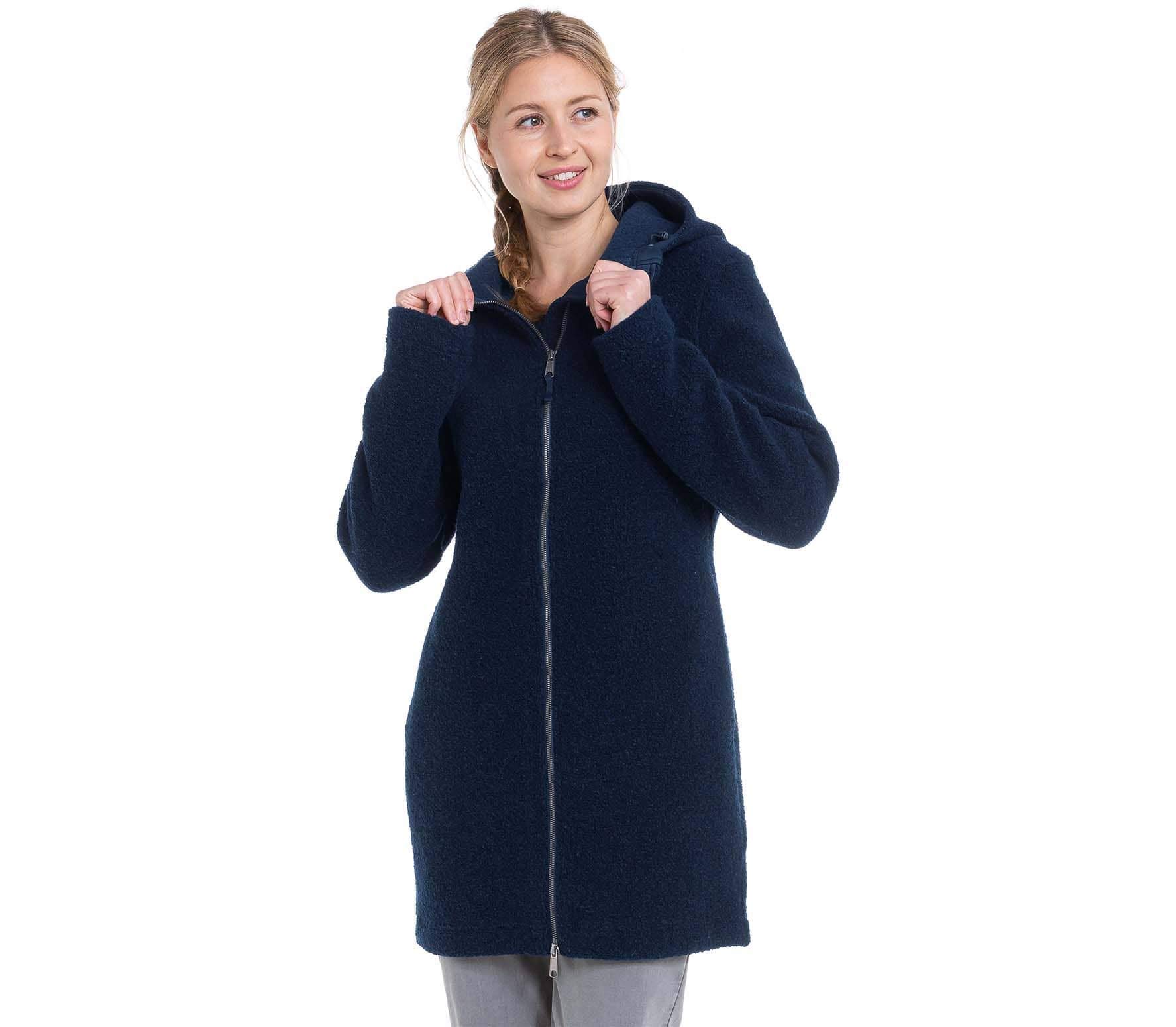 Schöffel Fleece Odessa Hoodie Sudadera con Capucha para Mujer, Blazer Azul Marino, 44