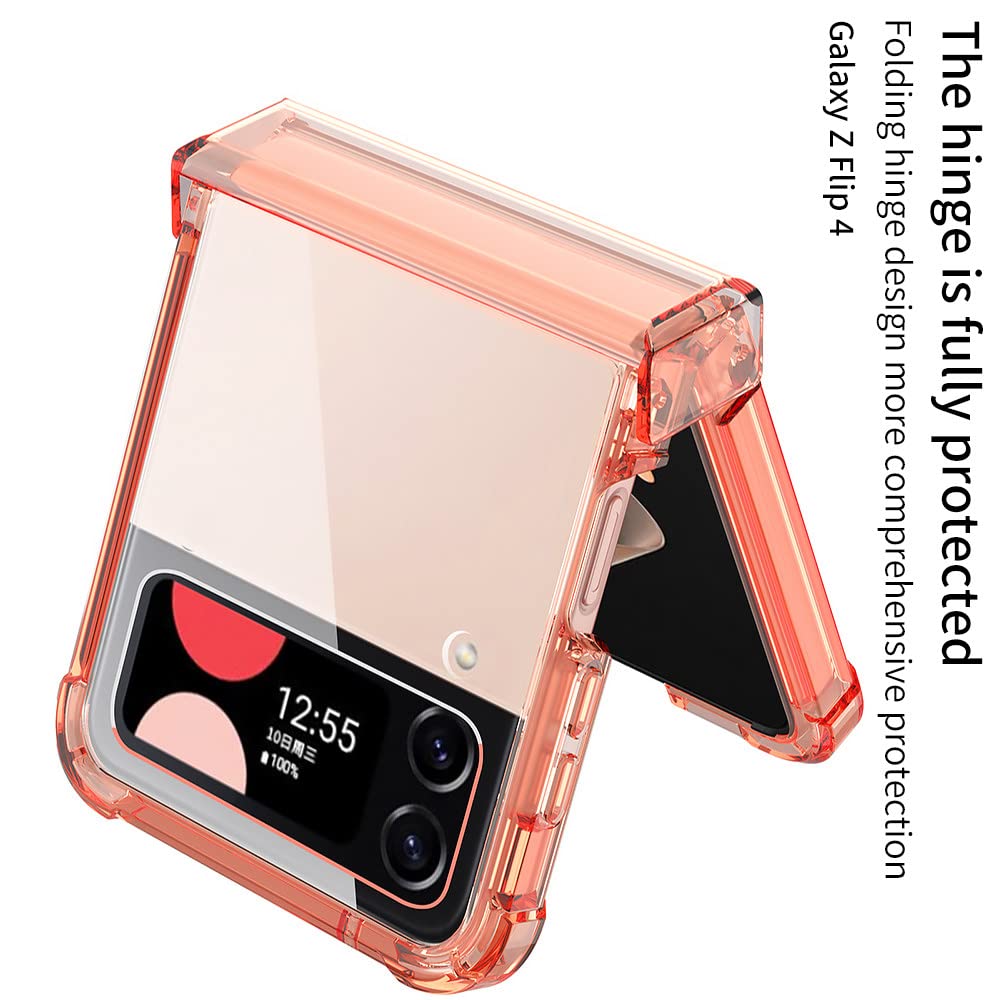 para Samsung Galaxy Z Flip 5 4 3 Estuche de Carga inalámbrica magnético Estuche rígido con bisagras Plegables Transparentes Coloridos, Negro, para Galaxy Z Flip 5