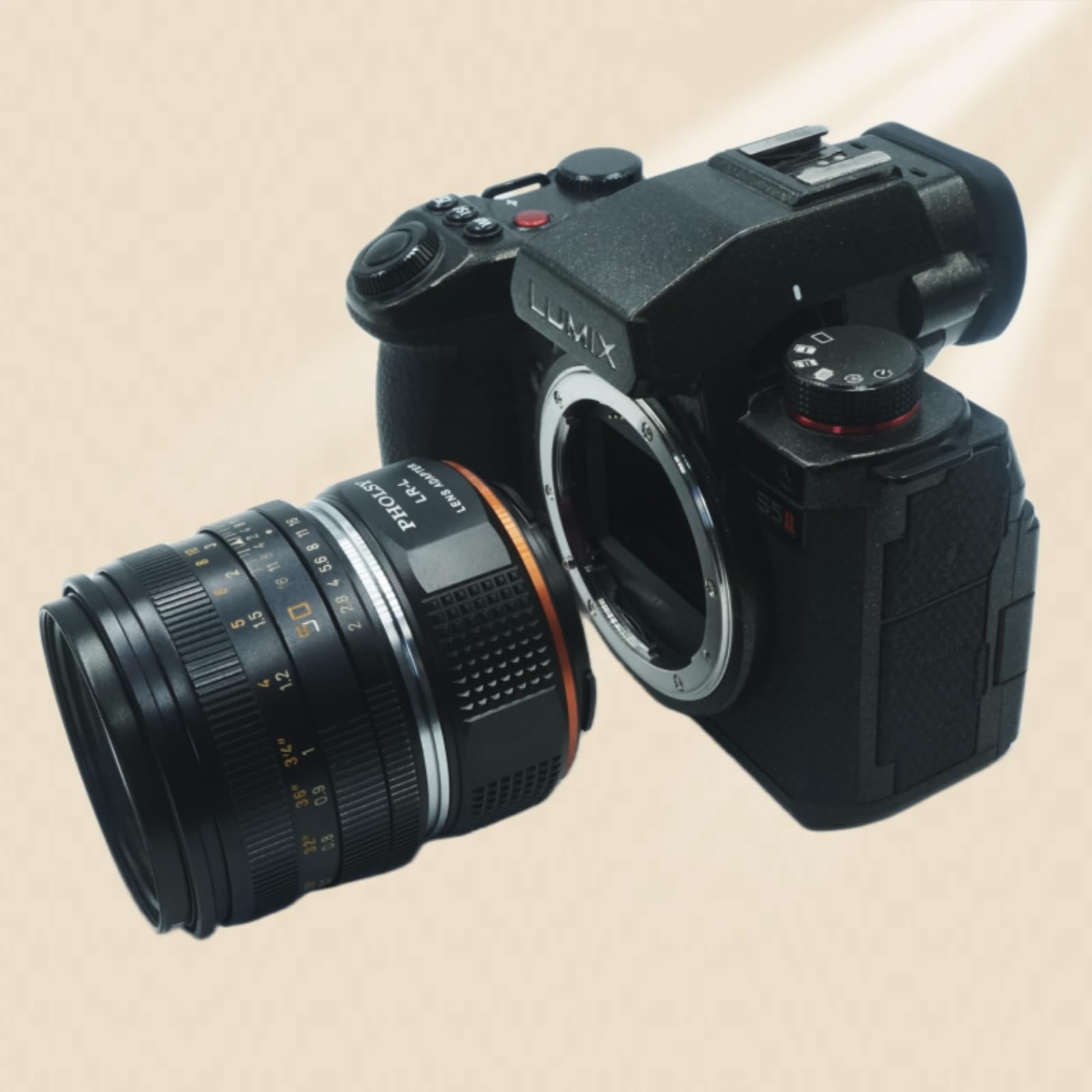 PHOLSY Adattatore per Lente Compatibile con Obiettivo Leica R LR Mount su Leica L Mount Corpo Fotocamera Compatibile con Leica SL2, SL2-S, CL, TL2, Lumix S5, S1, BS1H, SIGMA fp, fp L