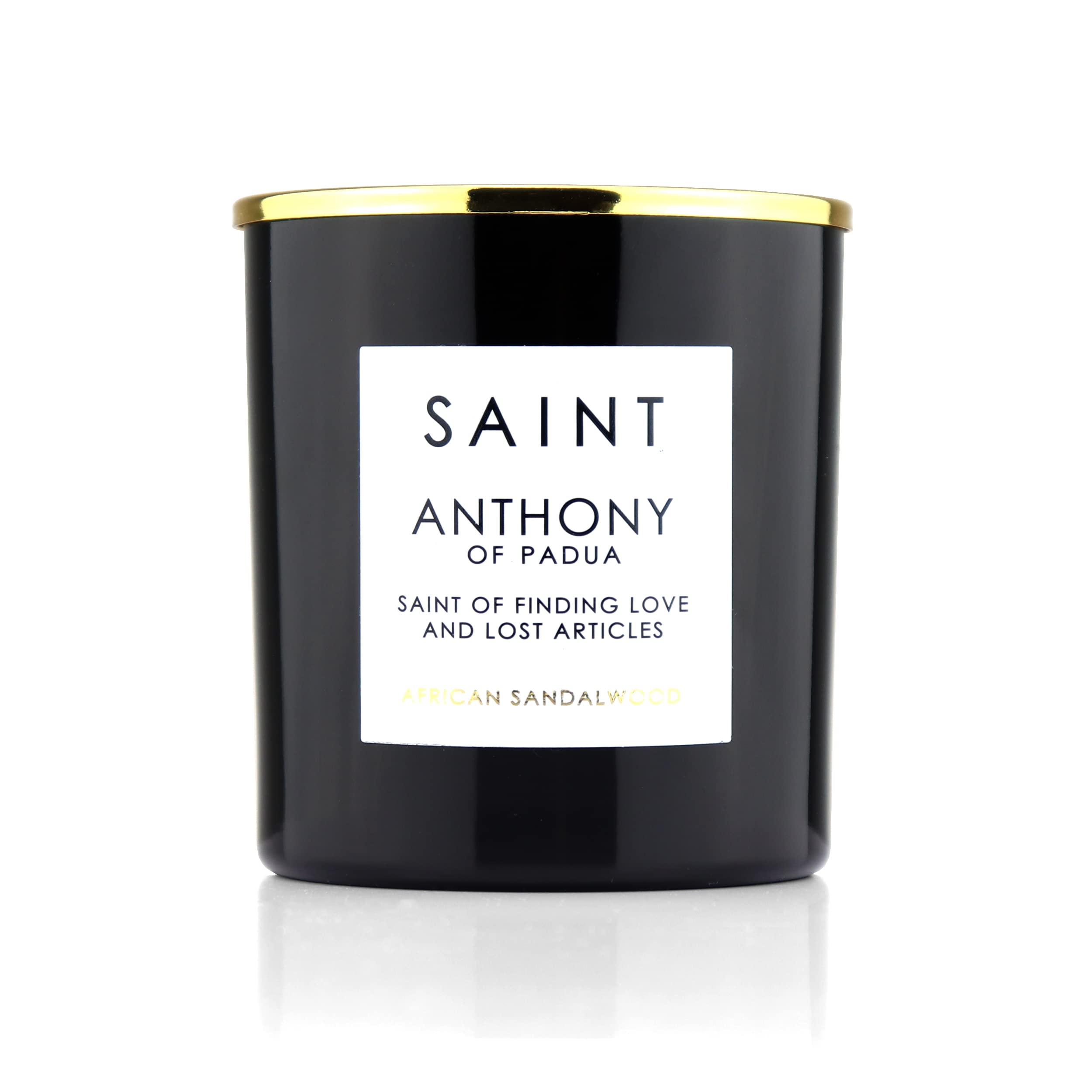 SAINT Anthony of Padua Scented Candle with Prayer and Prayer Coin, Saint of Finding Love and Lost Articles, Soy Coconut Aromatherapy Candle with 50 Hour Burn Time